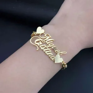 Alternative view of Engraved Family Bracelet
