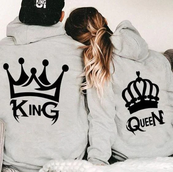 King & Queen Couple Hoodies