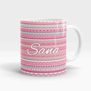 Personalized Pink Pattern Mug