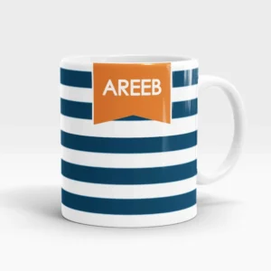 Personalized Striped Name Mug