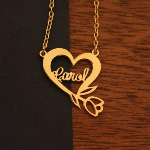 Unicorn Personalized Heart Necklace