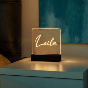 Acrylic Name Lamp – Personalized LED Light by Giftooria